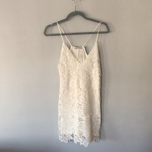 White flower lace dress from Zara